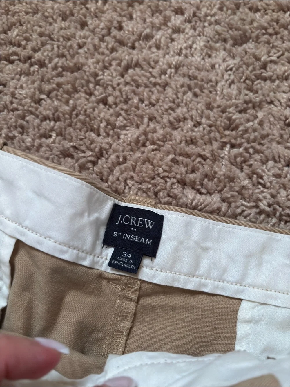 J. Crew Men's Khaki Flat Front Chino Shorts